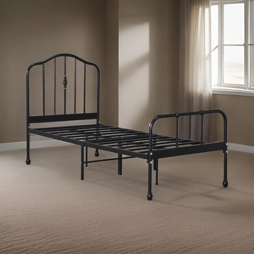 سرير حديد نفر لون أسود مقاس 90*190