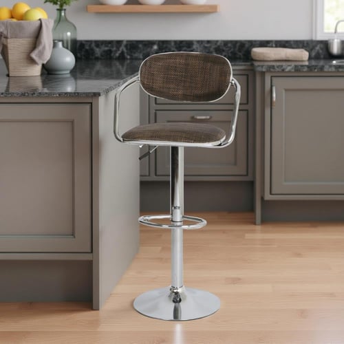 كرسي بار بيستم دوار لون بني