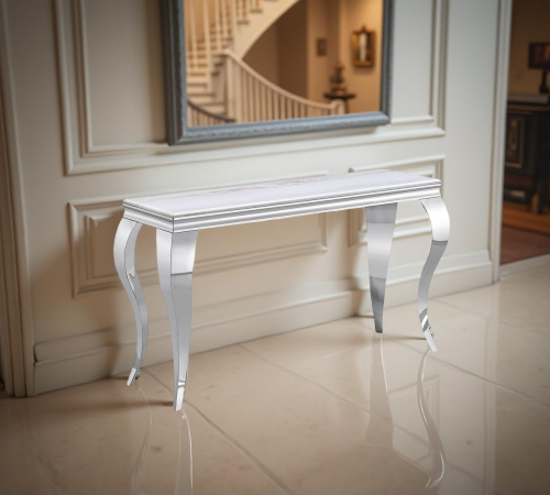 طاولة إستقبال ملكية فاخرة لون فضي