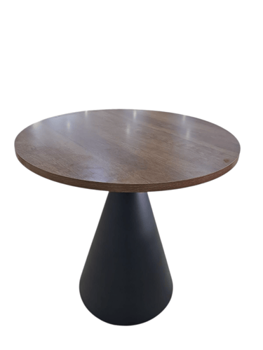 طاولة كافيه خشب ومعدن لون كوفي وأسود