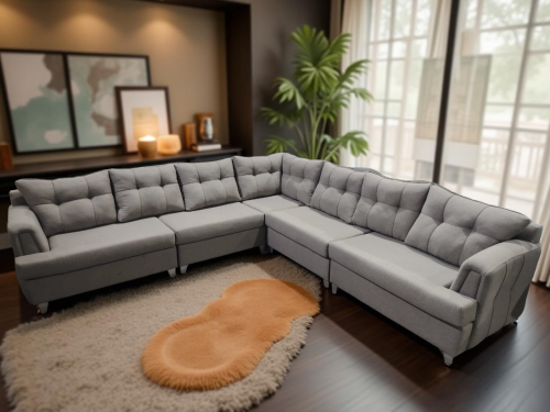 كنب حرف L مقاس 6 متر - سيت ومسند ظهر متحرك