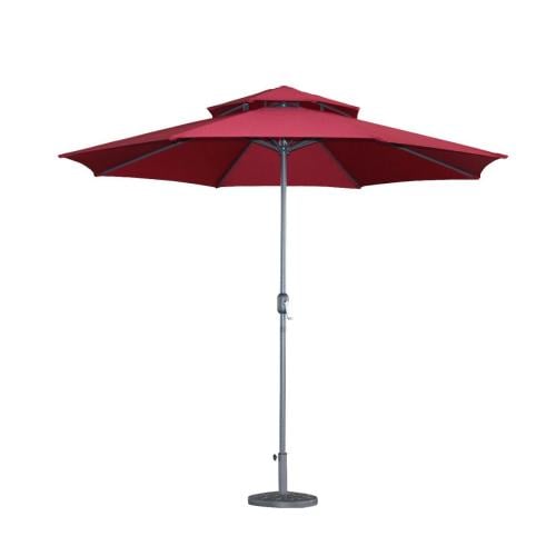 مظله طبقتين لون احمر داكن