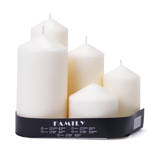 طقم شمع سادة اكيا 6*5