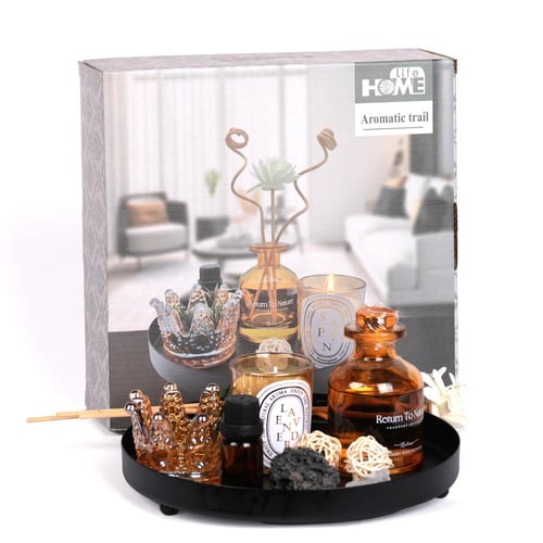 طقم معطر بيت بشمعة وفواحة