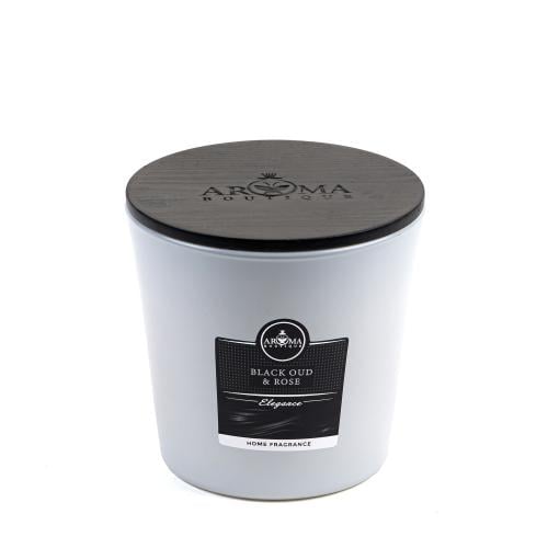 شمع معطر بكاسة بغطاء خشبي