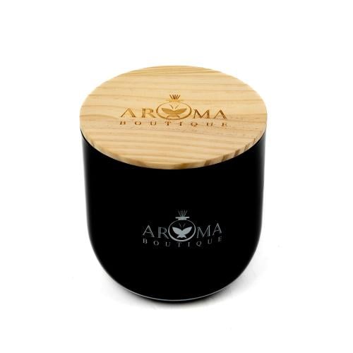 شمع معطر اروما بغطاء خشبي