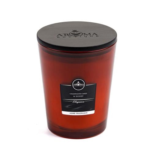 شمع معطر بكاسة بغطاء خشبي