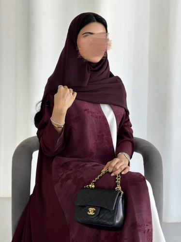 عباية كريب جاكار عودي تركي مشجر وعودي سادة