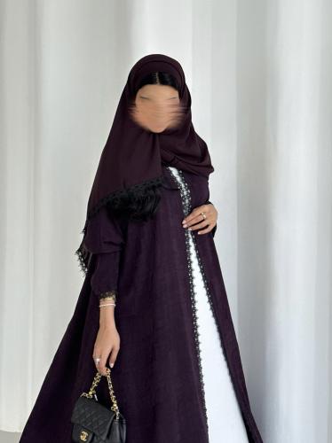 عباية كريب موف مموج مع كلفة