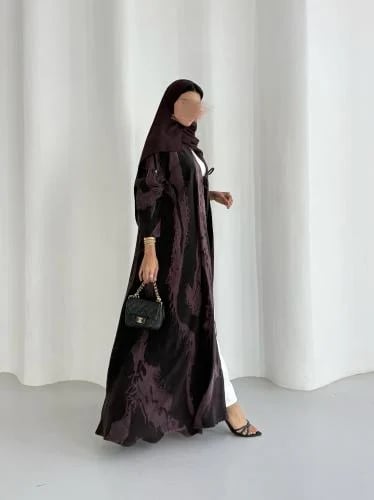 عباية كريب حرير مغسول تركي عودي