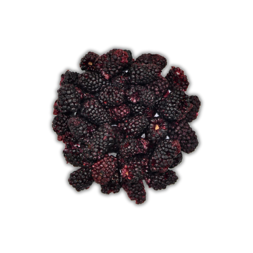 قطع التوت الأسود المجففة بالتبريد