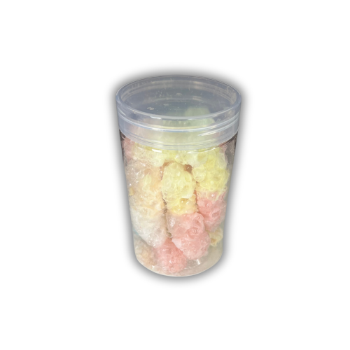 سطل منتفخات حلاوة جلي الدودة المجففة بالتبريد