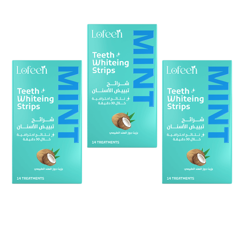 بكج 3 حبات لصقات تبييض الأسنان بزيت جوز الهند