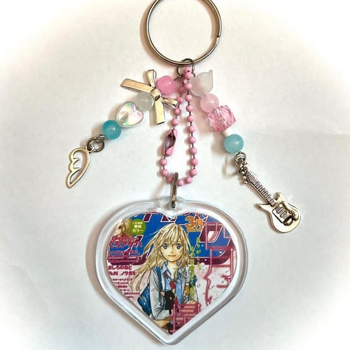 Shojo themed heart keychain