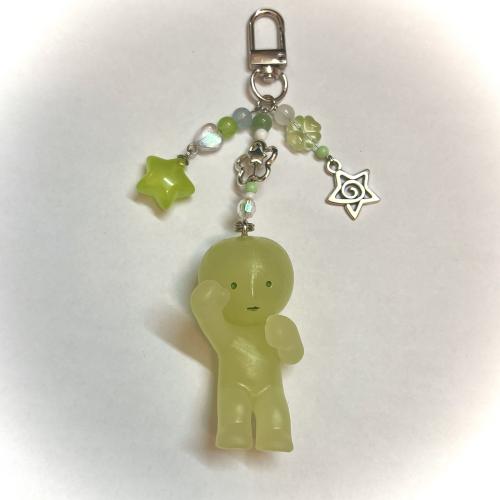 Smiski cheering keychain