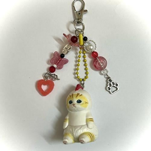 Authentic mofusand chicken keychain