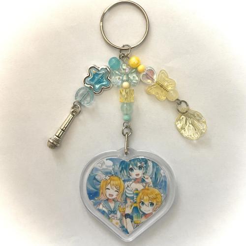 Vocaloid beach keychain
