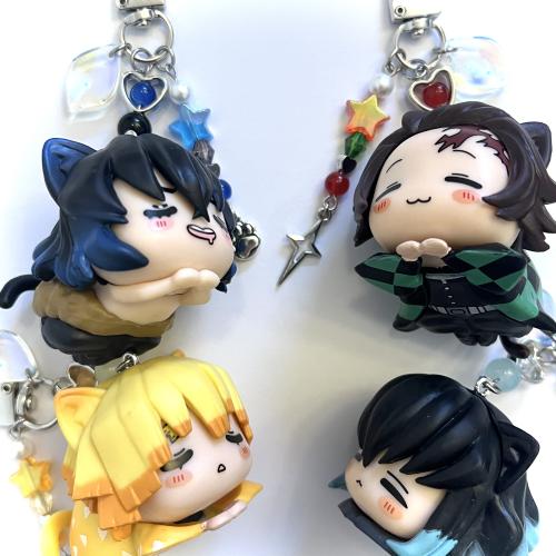 Demon slayer cat keychains/bagcharms