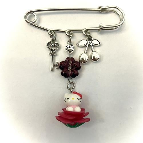 Flower hello kitty gotochi bag pin