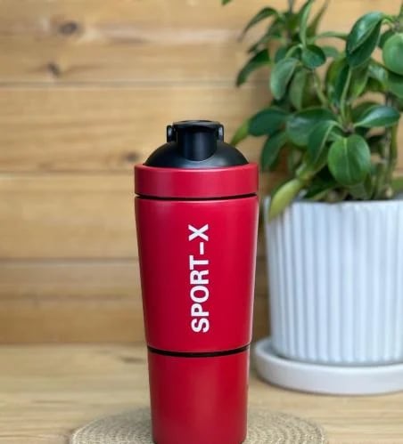 shaker bottle 591ml steel red
