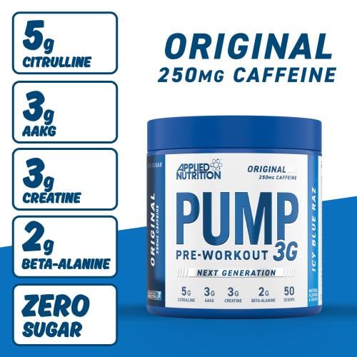 APPLIED NUTRITION CAFFIENE PUMP 3G BLUE RAZZ
