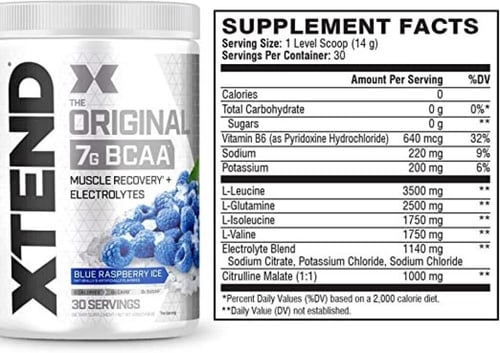 SCIVATION XTEND BCAA BLUE RASSPBERRY ICE 30 SERV