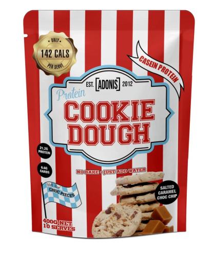 ADONIS COOKIE DOUGH SALTED CARAMEL CHOC CHIP 400G...
