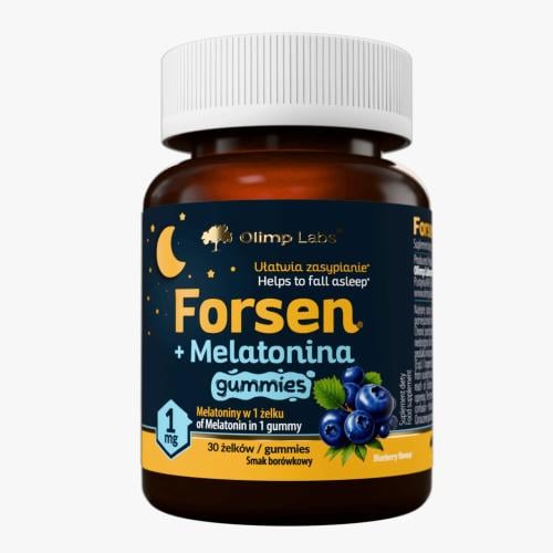 OLIMP FORSEN +MELATONINA GUM BLUEBERRY 30T JAR