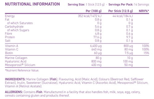 APPLIED COLEEN MARINE COLLAGEN STRAWBERRY 14 x 12....
