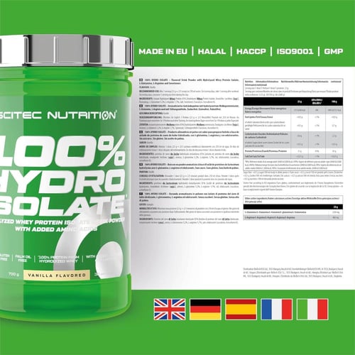 SCITEC 100% HYDRO ISOLATE VANILLA 700G