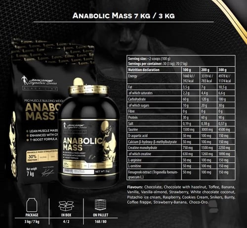 KEVIN LEVRONE ANABOLIC MASS RASPBERRY 3 KG