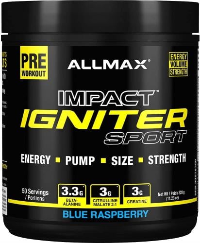 ALLMAX IGNITER SPORT 330G 50S BLUE RASBERRY
