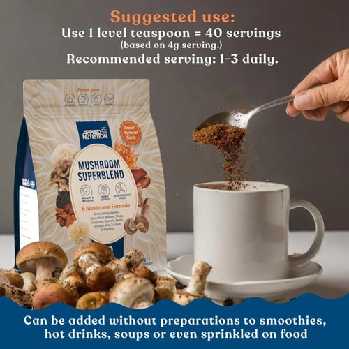 APPLIED MUSHROOM SUPER BLEND 160G UNFLAVOURED