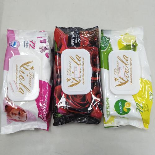 مناديل مبلل تستخدم في جميع الأماكن والأوقات تنعش و...