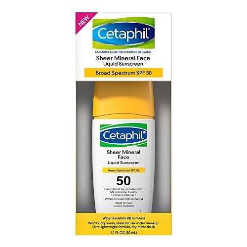 واقي شمسي سائل معدني شفاف للوجه SPF 50 سيتافيل 50...