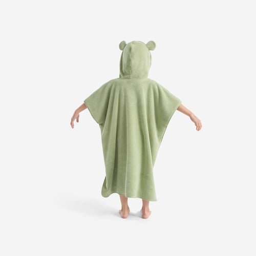 روب استحمام للأطفال هودينق تصميم ضفدع اخضر