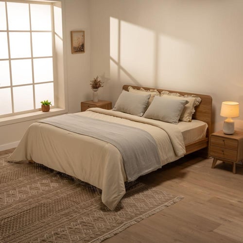 طقم سرير الاحلام السعيدة ٣ قطع - قطن جاكار سيج اخض...