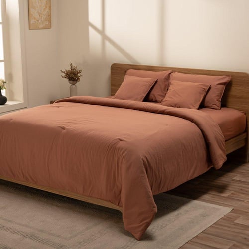 نعومة - طقم مفرش 6 قطع - موكا