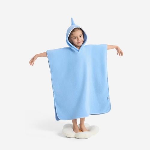 روب استحمام للأطفال هودينق تصميم قرش ازرق