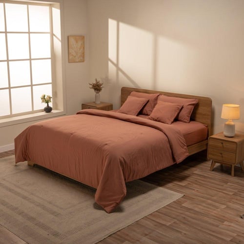 نعومة - طقم مفرش 6 قطع - موكا