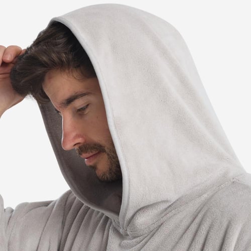 روب استحمام بونشو رجالي - رمادي