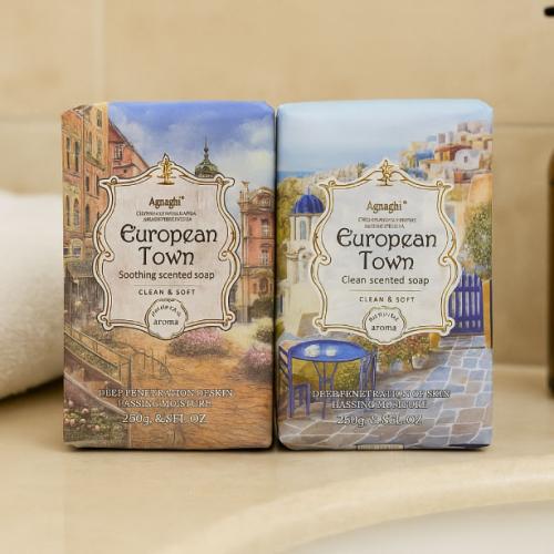 صابون قطع جليسرين من Asnaghi European Town - قطعة...