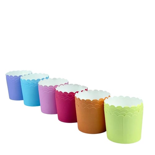 اكواب خبز مافن وكب كيك بحافة مموجة –48 قالب