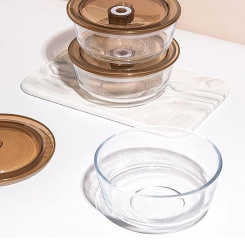 طقم أوعية زجاجية مقاومة للحرارة 3 قطع