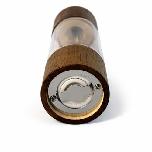 مطحنة فلفل يدوية بتصميم خشبي شفاف أنيق