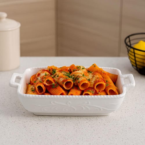 صينية تقديم سيراميك مستطيلة