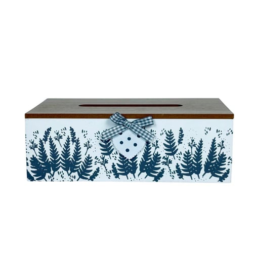 علبة مناديل خشبية ديكورية