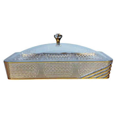 لبة تقديم مستطيلة بغطاء فاخر