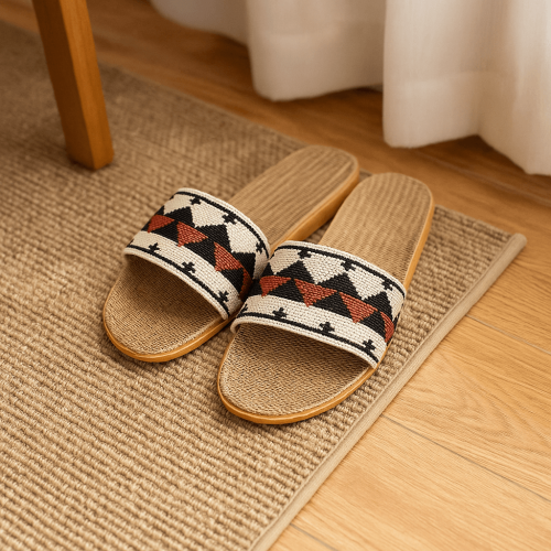 شبشب منزلي صيفي بنسيج طبيعي