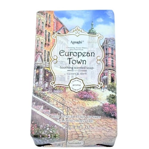صابون قطع جليسرين من Asnaghi European Town - قطعة...